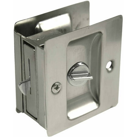 Ultra 49606 Satin Nickel Privacy Pocket Door Lock (Best Locks For Pocket Doors)