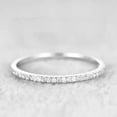 thumbnail image 2 of 0.50Ct Round Cut Lab Created Diamond Half Eternity Wedding Ring 14K White Gold Plated, 2 of 3