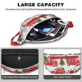 thumbnail image 4 of Fanny Pack Red Christmas Car Pattern Waist Pack Bag,Running Cross Bag,Waterproof Large Fanny Packs for Women Men for Travel Running Hiking Cycling, 4 of 6