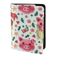 thumbnail image 2 of Pofeuu Christmas Cute Pigs Print Travel Document Organizer Passport Holder Men Women for Family (6.5 in x 4.5 in),Wallet Holder Credit Card Clutch Bag Case, 2 of 5