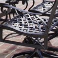 thumbnail image 3 of Bowery Hill Traditional Black Aluminum Outdoor Swivel Rocking Chair, 3 of 4