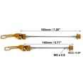 thumbnail image 3 of Unique Bargains 1 Pair Front Rear Bicycle Quick Release Axles Skewers Lever Aluminum Alloy 145mm 185mm Gold Tone for MTB, 3 of 7