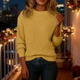 thumbnail image 6 of Long Sleeve Cozy Women's Knit Pullover, Light Knit Crewneck Sweater for Valentine's Day Light Knit Crewneck Sweater Cute Sweatshirts Long Sleeve Soft Knit Crewneck Top, 6 of 9