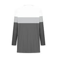 thumbnail image 5 of Jtjvou Trendy Tops Open Front Lightweight Cardigan for Women Soft Thin Cardigans Casual Loose Long Sleeve Breathable Cover Ups Dusters Plus Siz High Low Hem Gray S, 5 of 7
