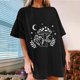 thumbnail image 2 of Blusa de Manga Corta Con Estampado de Sol Y Luna Gótica Vintage Para Hombre Y Mujer Odeerbi ODB181925, 2 of 9