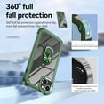 thumbnail image 3 of Allytech Clear Case for iPhone 14 Plus, Slim Case with Metal Ring Kickstand, Armor Lens Protection Shockproof Anti-Fingerprint Soft TPU Frame + Hard PC Back Protective Case - Armygreen, 3 of 7