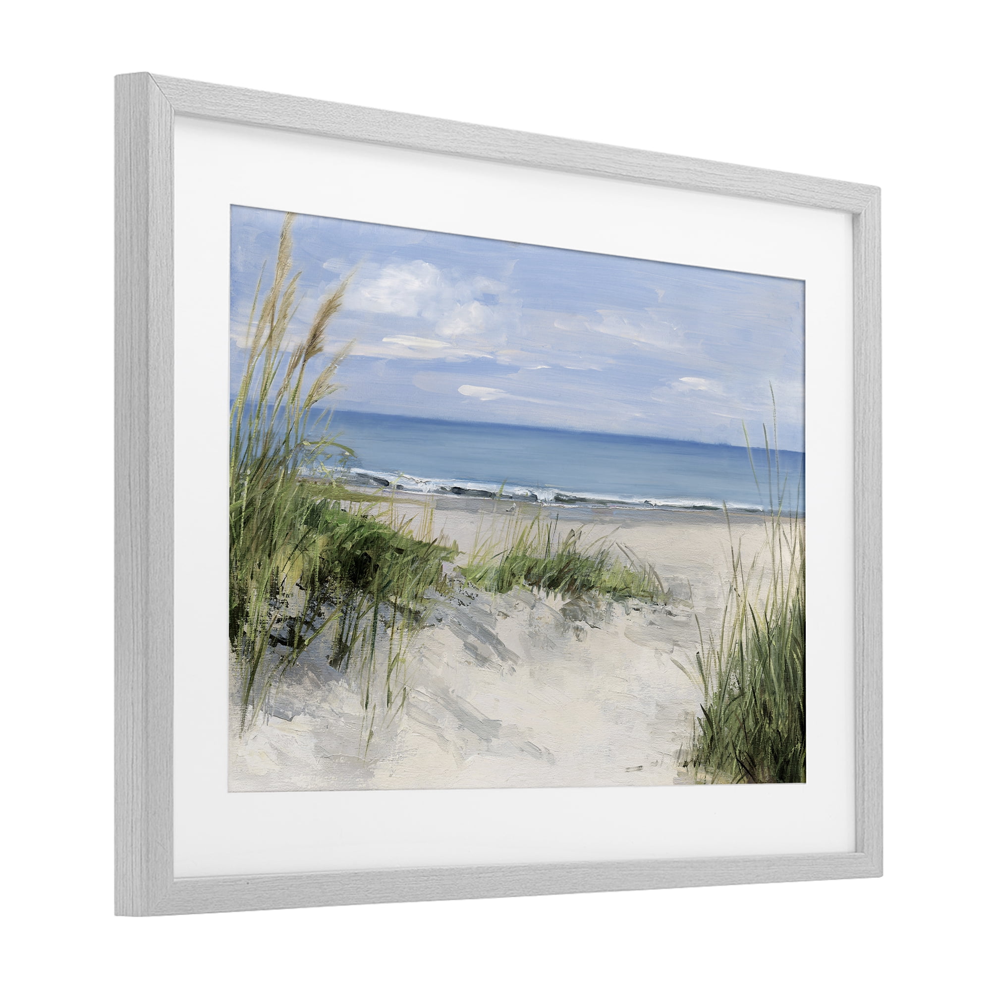 Stupell Industries Tall Grasses by Beach Coast Gray Framed Print Under Glass, design by Sally Swatland