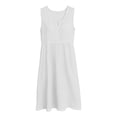 thumbnail image 5 of Bxsruta Women's Sleeveless V Neck Midi Dress A Line Swing with Pockets High Waist Pull on Soft Breathable Wrinkle Free Casual Bohemian Summer Flowy Beach Vacation, 5 of 8