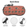 thumbnail image 3 of KLL Hedgehog Mushroom Print Eyeglass Case for Men & Women's Classy Travel Eyewear Holder Case Zipper Eyeglasses Case With Hook, 3 of 6