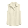 thumbnail image 3 of Posijego Women's Sleeveless Tank Tops Button-Up Collared Blouses Business Casual Office Work Tank Tops for Women, 3 of 7