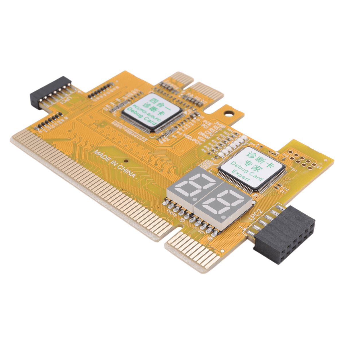 Detect Tool PCI-E LPC Multi Use Diagnostic Card Laptop Desktop Test Accessories Post LED Indicator PC Motherboard Debug Analyzer,1 x Diagnostic card,color random