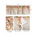 thumbnail image 5 of Orange Botanical Kitchen Curtain Valances for Windows Farmhouse Short Curtains, Farmhouse Leaf Fall Thanksgiving Rod Pocket Valance Curtain for Bedroom Cafe Living Room 56"x16", 5 of 8