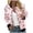 Pink, variant on Women's Coats, Jackets & Vests Floral Print Cardigan Casual Tops
