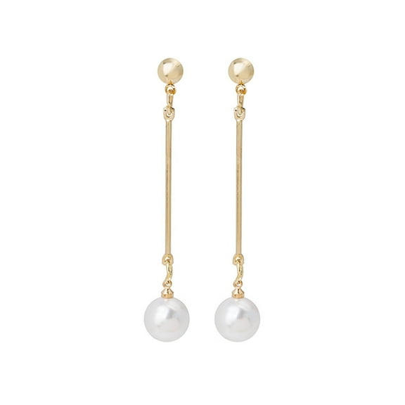 Elegant drop earrings earrings with crystals Long pearl studs