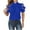 Summer Tops Blue, variant on Womens Dressy Blouses with Strappy, Short Sleeve Shirts for Women Summer Casual Solid Color Sexy Lace Patchwork V Neck T-Shirts