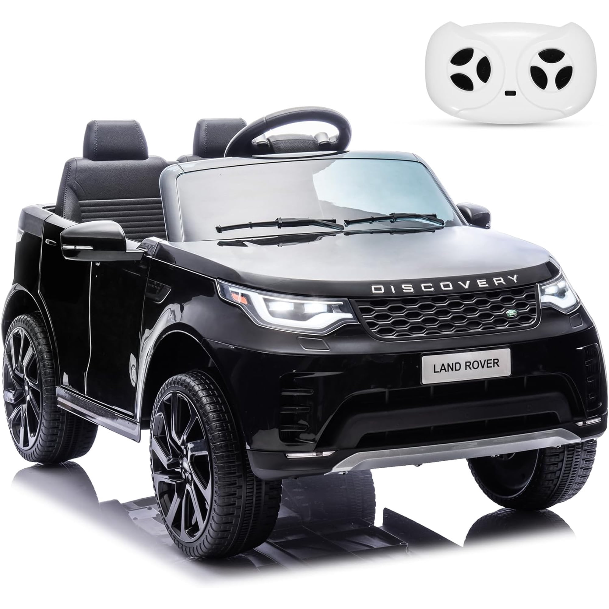 12V Kids Ride-On Land Rover VELAR Electric Car – 4.5AH Battery, Parental Remote, Dual Speed, Soft Start, Double Doors, LED Lights, Music & Multimedia for Ages 3+, Black