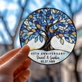 thumbnail image 3 of Personalized 65th Wedding Anniversary Window Faux Stained Glass Suncatcher, Wedding Anniversary Keepsake, Sapphire Wedding Anniversary Gift 4302529270 4700, 3 of 4
