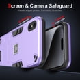 thumbnail image 3 of Allytech Hybrid Protective Case for iPhone XS/X, Camera Screen Protection, Soft TPU Bumper + Hard PC Back Panel Anti-Drop & Anti-Oil Case Cover for iPhone XS/X, Purple, 3 of 7