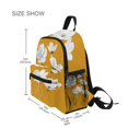 thumbnail image 3 of FORMRS School Backpack with Front Zippered Pocket 12" Student Travel Daypack, White Flowers, 3 of 6