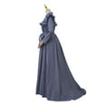 thumbnail image 2 of Women’s Regency Victorian Ball Gown Dress Blue White Vintage High Waist Tea Party Dress, 2 of 6