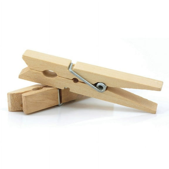 Creativity Street Natural Spring Clothespins - 3.4" Length - 50 / Pack - Natural | Bundle of 5 Packs