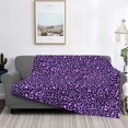 thumbnail image 2 of Fotbe Purple Leopard Manta de Franela con Estampado, Manta Ultrasuave para Cama, Sofá, Auto, Hipoalergénica y Antibolitas-40"x30", 2 of 6