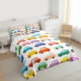 thumbnail image 3 of Castle Fairy Boys Girls Kawaii Colorful Car Twin Comforter Sets,Cartoon Car Bedding Set, 3 of 8
