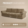 thumbnail image 2 of Vorthio 3-Seater Modular Sectional Sofa, Boneless Sherpa Couch with High-Density Foam Support, No Assembly,Khaki, 2 of 5
