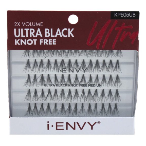 Kiss I Envy Knot Free Medium Lashes, Ultra Black, 70 Ea