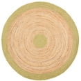 thumbnail image 2 of SAFAVIEH Braided Carina Bordered Reversible Area Rug, Green/Natural, 6' x 6' Round, 2 of 11
