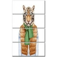 thumbnail image 2 of Tiger in Vest and Sweater - Contemporary Animal Art Canvas, 2 of 3
