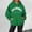 Green, variant on Women's Casual Hoodies California Letter Graphic Hooded Long Sleeve Pullover Streetwear Loungewear Sweatshirt Top 2XL