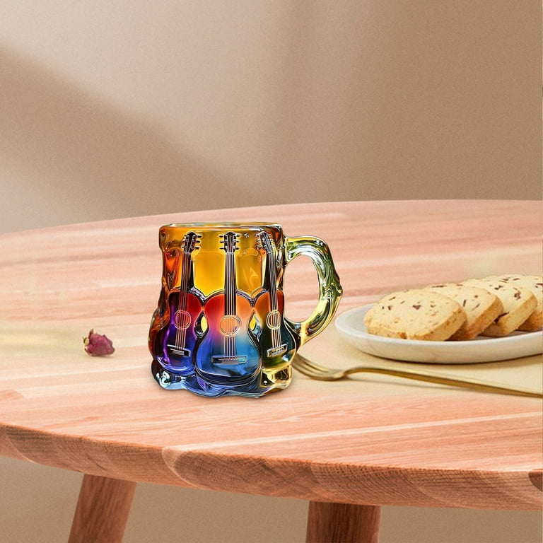 HengDidi Musical Guitar Art Coffee Mug - 3D Painted Glass Cup for Hot  Beverages Microwave Safe Drinkware Novelty Decor Gift Music Theme Ambiance  - Walmart.com