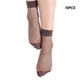 thumbnail image 4 of Sonducket 10 pares de calcetines de seda de cristal, ultrafinos, ligeros, no fáciles de romper, resistentes al desgaste, transpirables, calcetines Accesorios de disfraces Café Sonducket AP009875-04B, 4 of 5