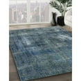 thumbnail image 2 of Ahgly Company Indoor Rectangle Mid-Century Modern Cadet Blue Green Oriental Area Rugs, 8' x 12', 2 of 6