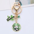 thumbnail image 4 of Ziurtnc New Year Keychain Panda Bamboo Wreath Pendant Polished Lobster Clip Lightweight Shoulder Bag Schoolbag Decoration Pendant Keyring, 4 of 8