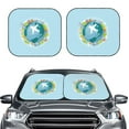 thumbnail image 2 of Naloa Dreaming Travel 2 Piece Foldable Car Sun Shades, Car Windshield Sunshade, Front Window Sunshade for Car, Truck, SUV - Medium, 2 of 7
