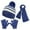 A-Blue102, variant on Bibifish Kids Hat Gloves Scarf Sets 3 Pc Knit Striped Pattern Beanies Hat Gloves And Neck Warmer Comfy Boys And Girls Hat Gloves Scarf Sets