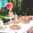 thumbnail image 5 of Garvee 14-Piece Dessert Stand Set for Party, 3 Tier Cupcake Stands and 2 Tier Cake Stands with 6 Serving Trays, Acrylic Display Stands for Wedding Baby Shower Birthday Tea Party Decor, Pink, 5 of 7