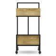 thumbnail image 4 of Simpli Home Hobbs SOLID MANGO WOOD Industrial Contemporary 16 inch Wide Bar Cart in Natural, 4 of 8