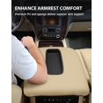 thumbnail image 5 of Center Console Cover for 2007-2014 Silverado Tahoe Suburban Avalanche Sierra Yukon, Leather Arm Rest Lid Protector Cover for Truck, Floor Console Bucket Seat Cover, Beige, 5 of 6