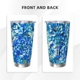 thumbnail image 3 of KLL Vibrant Blue Floral Print 40oz Stainless Steel Insulated Car Cup with Spillproof Lid - Keep Your Drink Hot or Cold on the Go-Straw Three-piece Set, 3 of 8