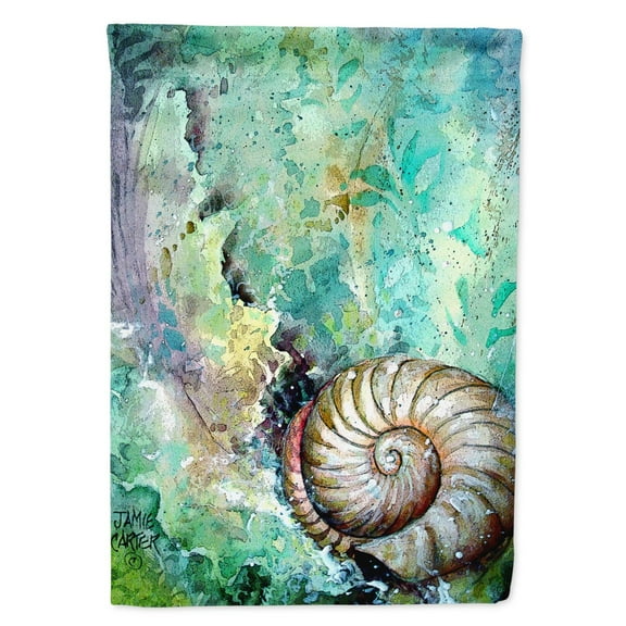 Carolines Treasures PJC1037GF The Treasure of the Surf Shell Flag Garden Size  Small multicolor