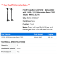 thumbnail image 2 of Front Sway Bar Link Kit 2 - Compatible with 2008 - 2015 Mercedes-Benz C350 4Matic AWD 3.5L V6 - Autopart Premium, 2 of 2