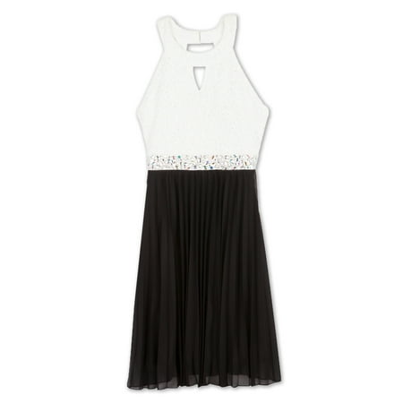 - Embellished Waist Pleated Occasion Dress (Big Girls)