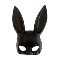 thumbnail image 2 of Máscara de conejito de mascarada, máscara de orejas de conejito de Halloween, máscara de disfraz de mascarada para mujer, negro brillante Sailing Electrónica, 2 of 5