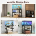 thumbnail image 4 of Fish Tank Stand, Aquarium Stand with 2-Tier Storage Shelves, Heavy Duty Breeder Turtle Terrarium Stand Rack for Home Office, 4 of 17