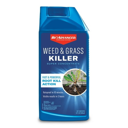BioAdvanced Weed & Grass Killer, Non-Selective Herbicide, 32Floz Concentrate