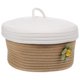 thumbnail image 4 of Cesta de almacenamiento de cuerda de algodón con tapa, cesta decorativa, cesta organizadora, cesta rústica con tapa, 4 of 5