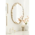 thumbnail image 3 of Kate and Laurel Rosella Modern Ornate Round Wall Mirror, 26 Inch Diameter, Gold, Circle Mirror with Floral Detailing for Use as Bathroom Mirror for Over Sink or Cute Dorm Room Decor, 3 of 9